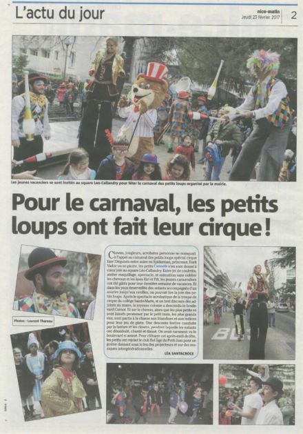 Carnaval cirque à Cannes 2017