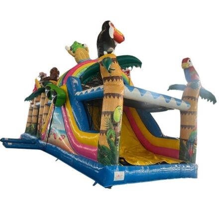 Parcours Gonflable Tropical