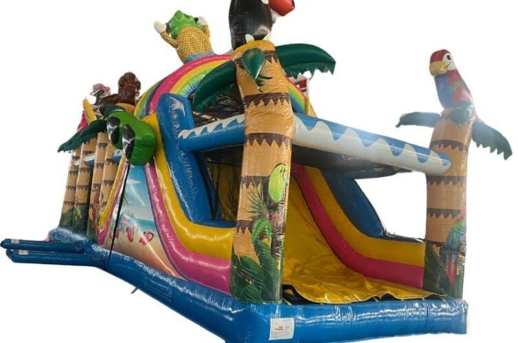 Parcours Gonflable Tropical
